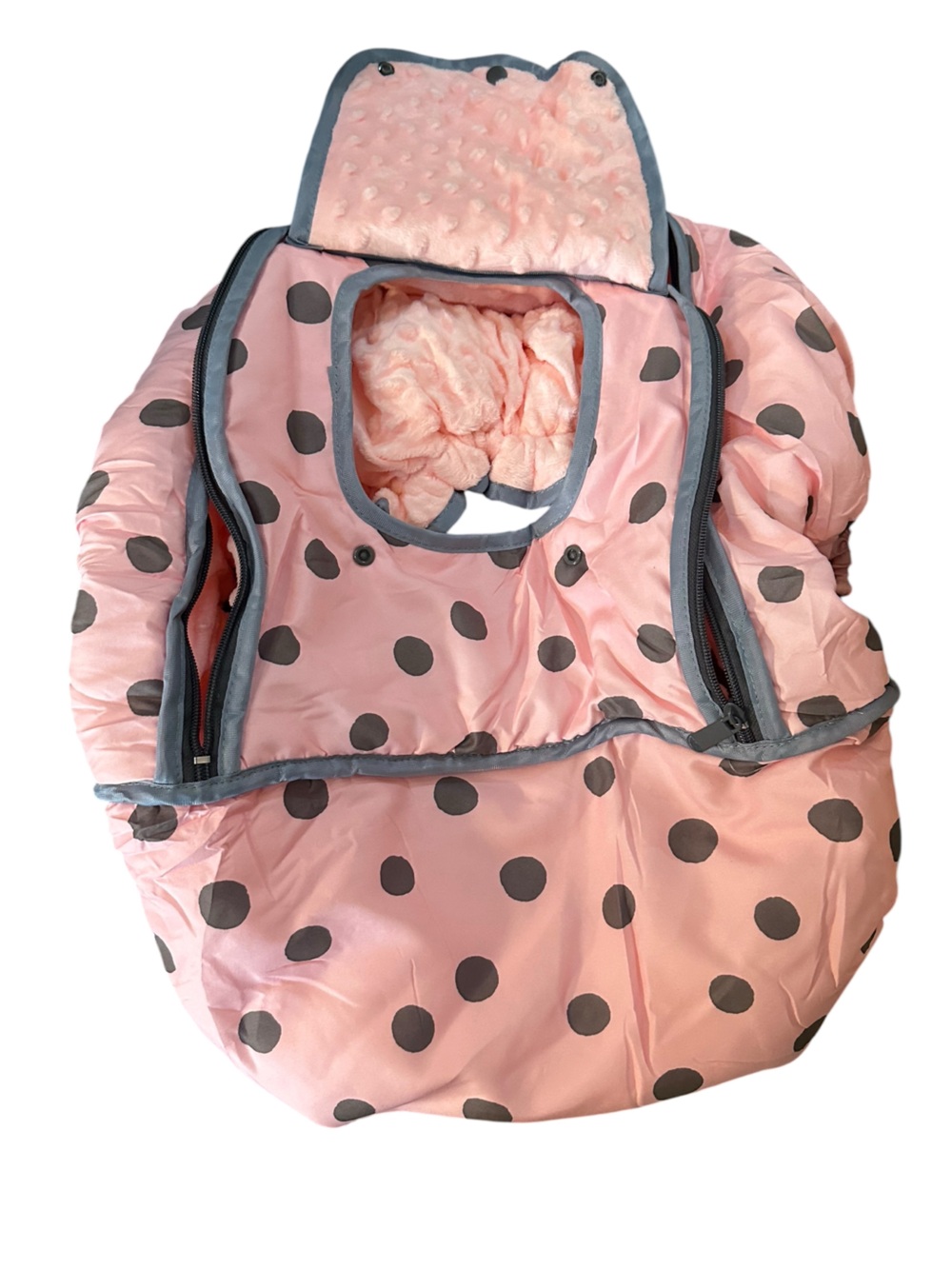 Dodo Nici Baby Car Seat Cover Thick Padded Pink Dots Machine Washable - Picture 4 of 7